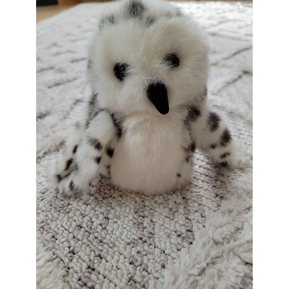 Folkmanis Little Snowy Owl Hand Puppet, Plastic Eyes, Small 7" Pre-Owned